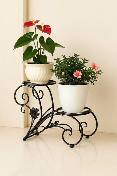 2 Tier Metal Planter Stand