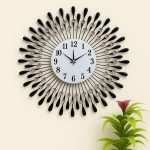 Sunburst Crystal Wall Clock