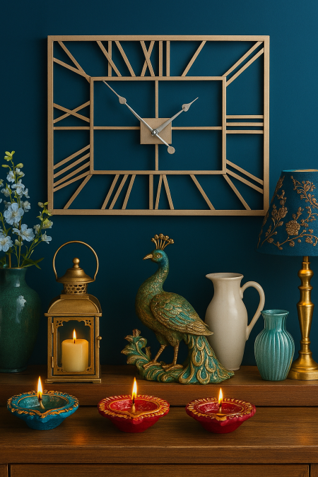 Golden Beauty Wall Clock